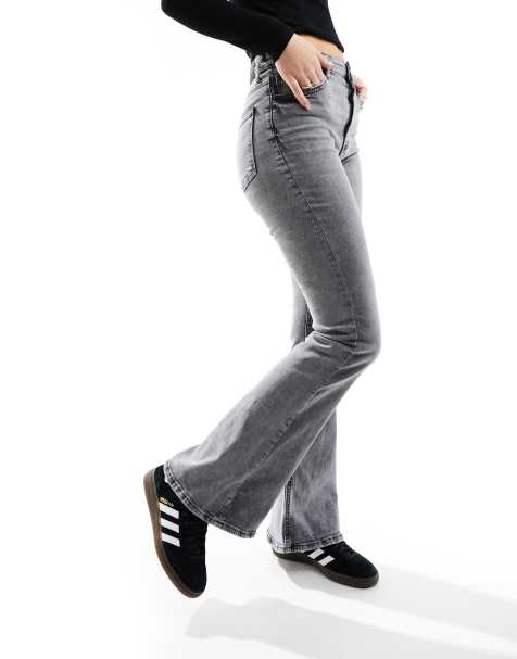 Grey Flare Jeans for Women