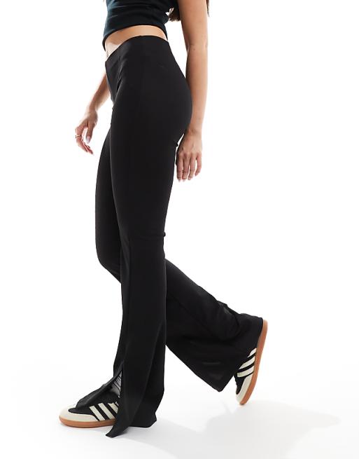 Bershka high waisted jersey flared pants in black | ASOS Bershka high waisted jersey flared pants in black | ASOS