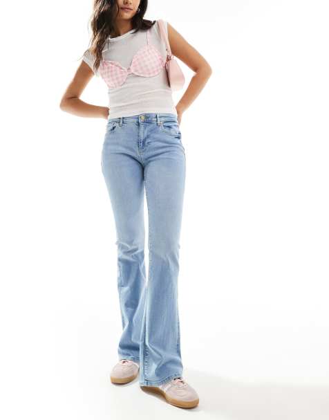 Bershka - Højtaljede lyseblå jeans med svaj - view 1