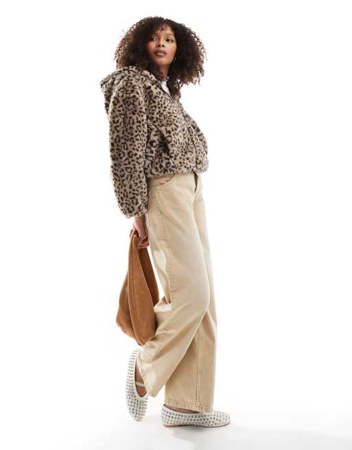 Leopard print skirt bershka best sale