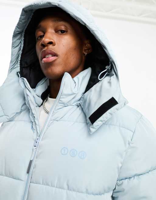 Puffer jacket on sale with hood bershka