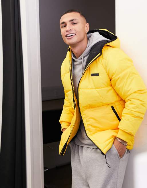 Bershka yellow store puffer jacket