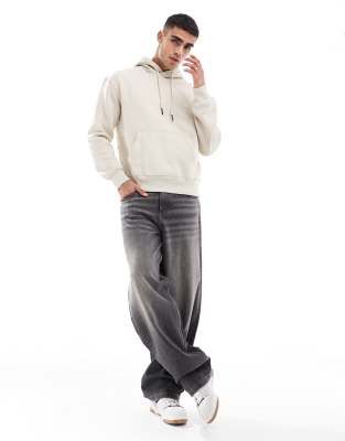 Толстовка с капюшоном Bershka бежевого цвета 3690₽