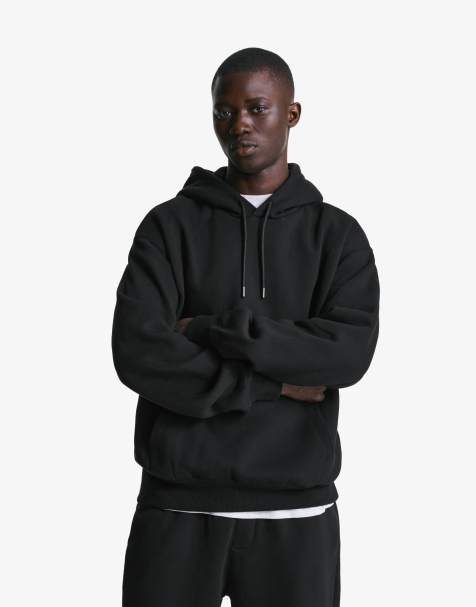 Bershka Hoodie in black - view 1