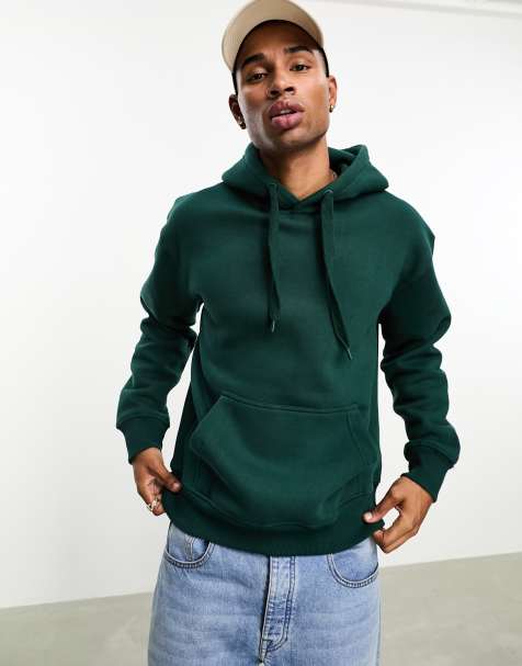 Mens black best sale and green hoodie