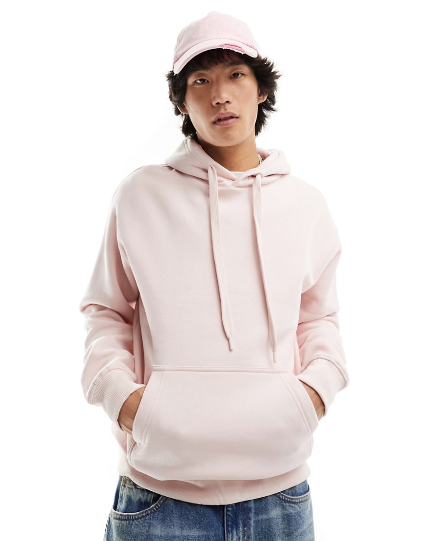 Bershka hoodie in light pink