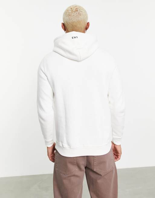 Bershka cheap white hoodie