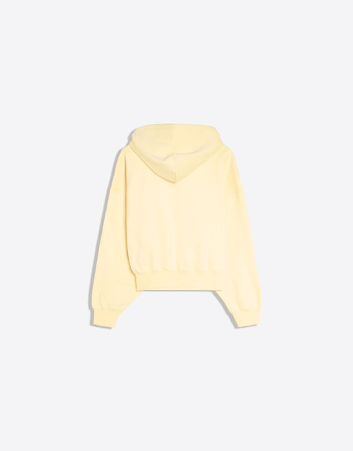 Bershka hoodie met rits in geel, 6 van 6