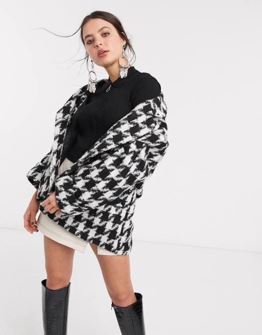 Bershka 2025 houndstooth coat