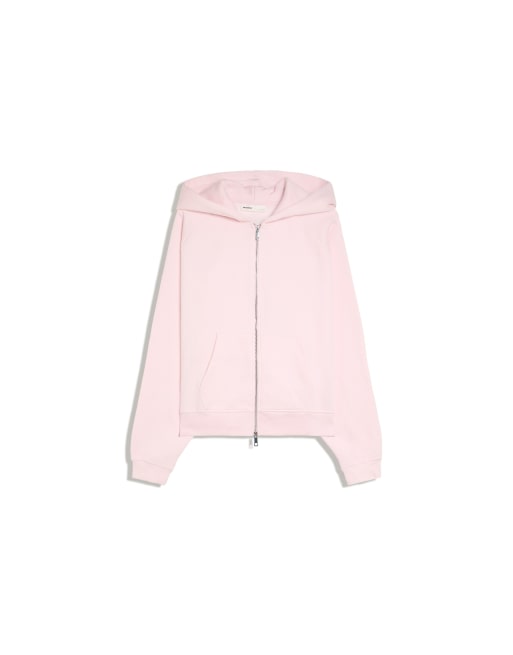 Bershka hættejakke i plys med lynlås i pink, 2 af 2
