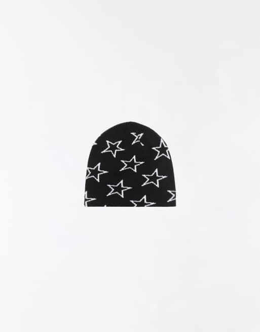 Bershka hue i sort med stjernemønster, 3 af 4