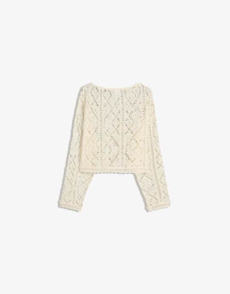 Bershka - Hvid rustik sweater - view 1