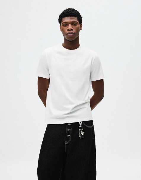 Bershka - Hvid T-shirt med korte ærmer - view 1