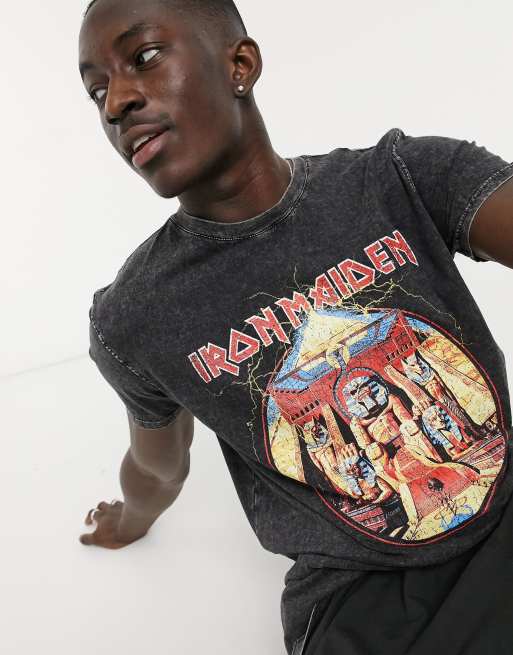 grey iron maiden t shirt