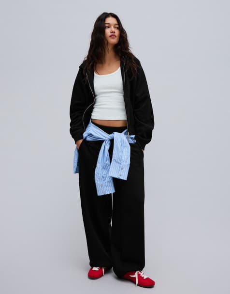 Bershka – Jacka i plyschtyg med dragkedja och huva - view 1