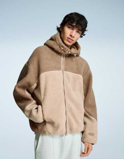 Bershka – Jacke aus Lammfellimitat in Camel - view 1
