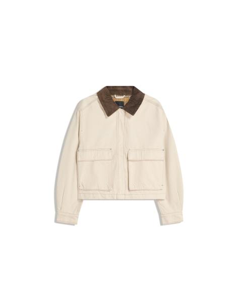 Bershka Jacket with corduroy collar in camel - view 1