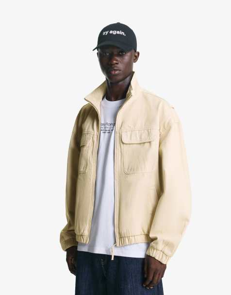 Bershka Jacket with pockets in camel - view 1