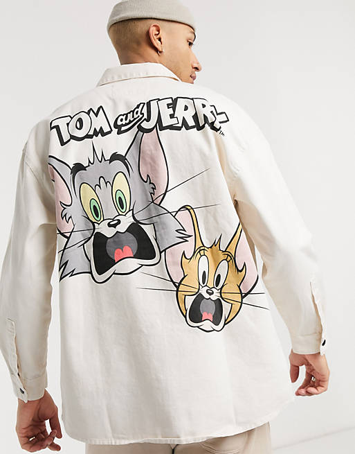 Bershka jacket with Tom & Jerry back print