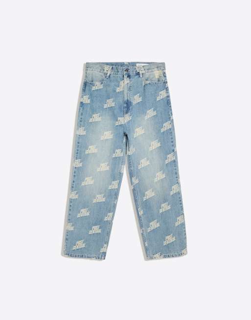 Bershka Jacquard-Hose in Blau, 5 von 5