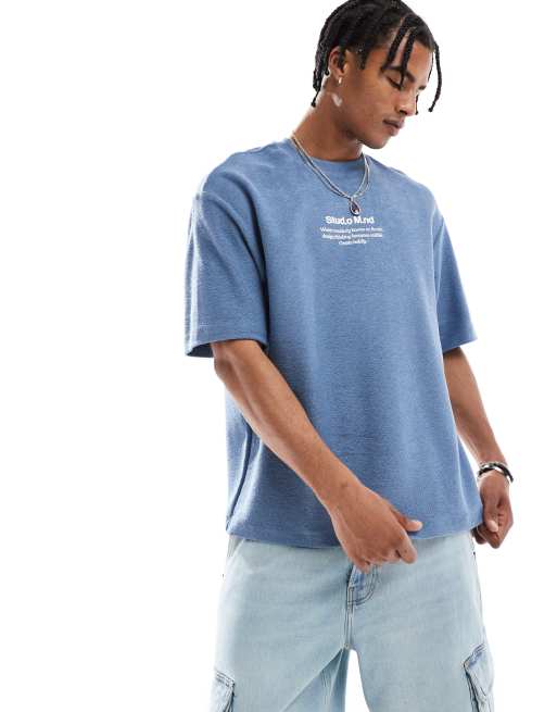 Bershka – Jasnoszary T-shirt z nadrukiem „Concept" na plecach, 4 z 4