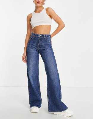 Bershka - Jean ample - Bleu moyen | ASOS