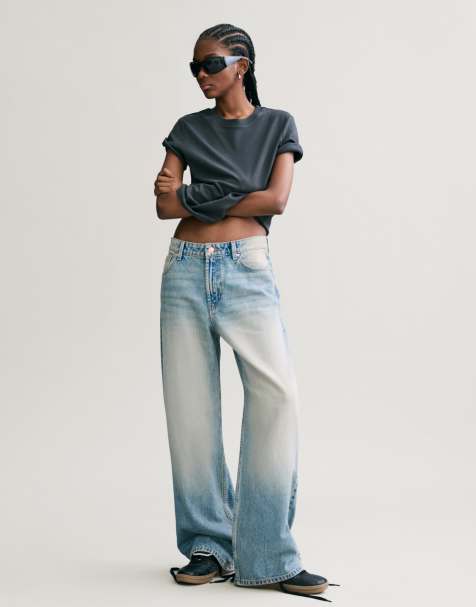 Bershka - Jean baggy - Bleu moyen - view 1