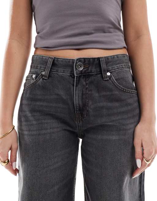 Bershka - Jean baggy droit - Gris foncé, 5 de 5
