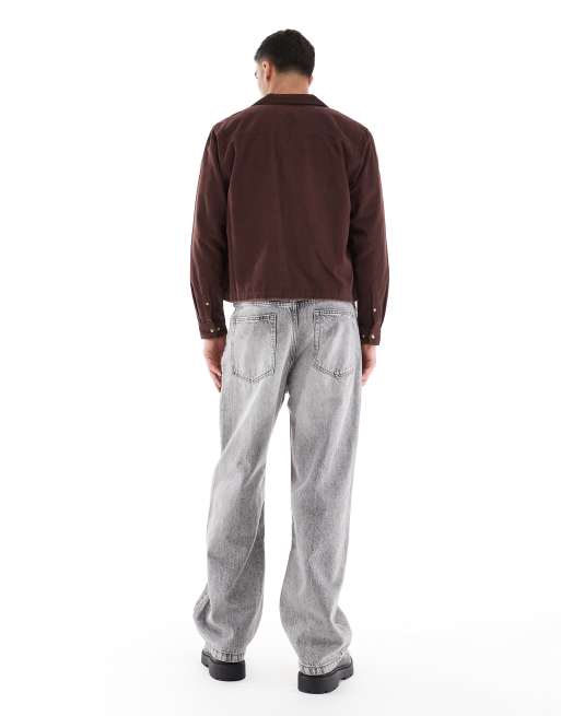 Bershka - Jean baggy - Gris, 2 de 5