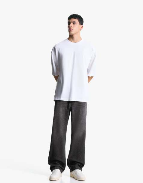 Bershka - Jean baggy - Gris - view 1
