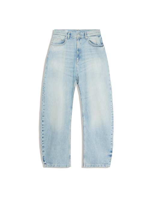 Bershka jean barrel torsadé bleu clair, 2 de 2