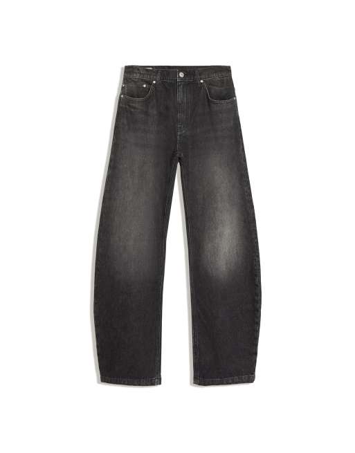 Bershka jean barrel torsadé noir, 2 de 2