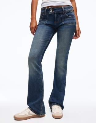 Jean bootcut à taille basse - Bleu 32