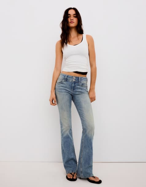 Bershka - Jean bootcut - Bleu - view 1