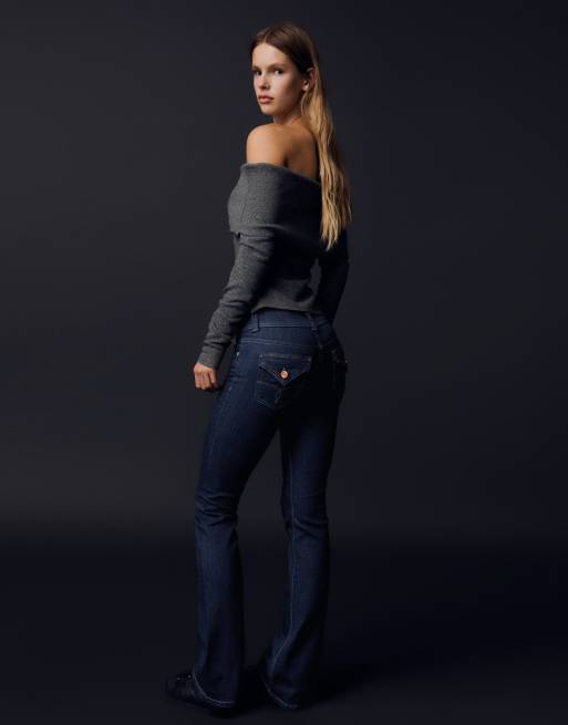 Bershka jean bootcut bleu, 4 de 4
