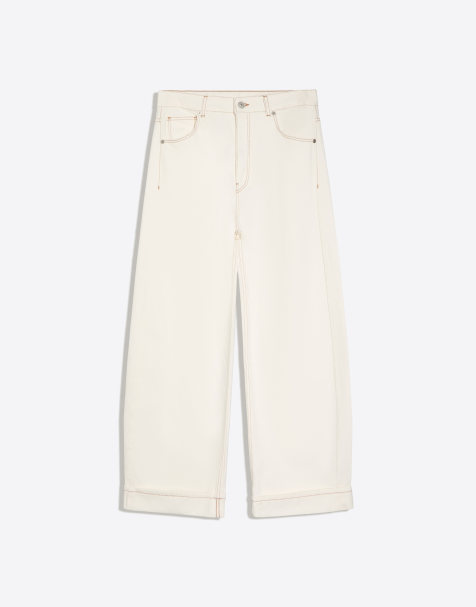 Bershka - Jean bouffant avec boucle dans le dos - Écru - view 1