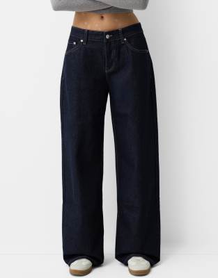 Bershka - Jean boyfriend - Bleu