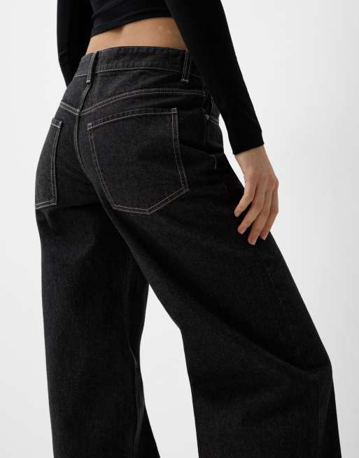 Bershka - Jean boyfriend - Noir, 4 de 4