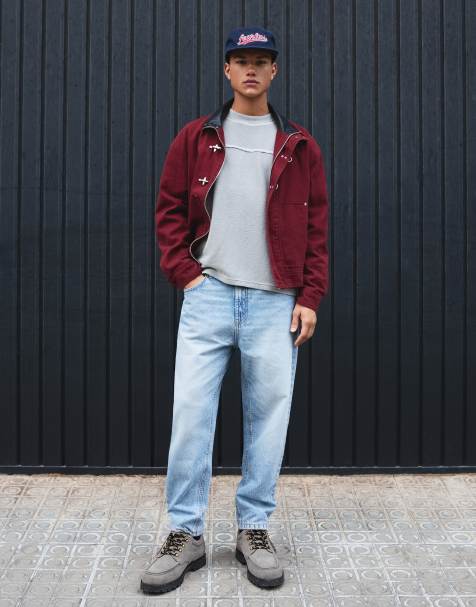 Bershka jean coupe loose bleu moyen - view 1