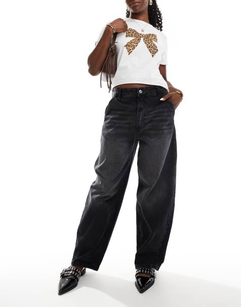 Bershka - Jean coupe skateur baggy - Noir délavé - view 1