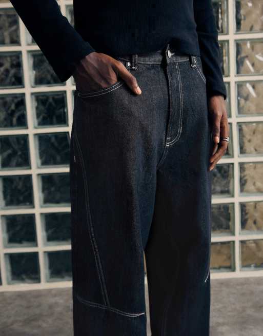 Bershka jean cousu bleu, 4 de 6