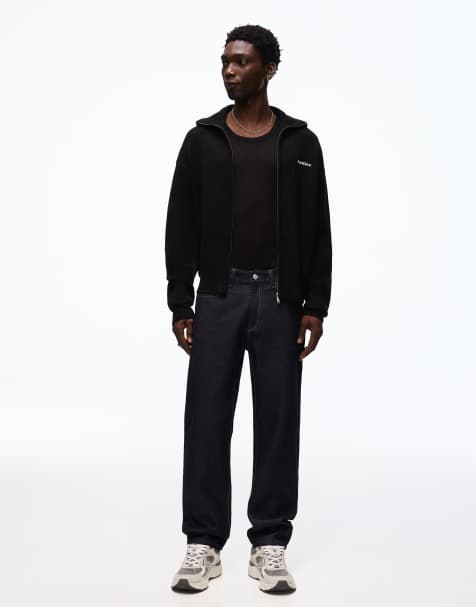 Bershka - Jean droit - Bleu - view 1