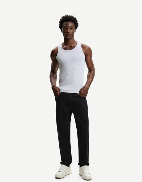 Bershka - Jean droit - Noir - view 1