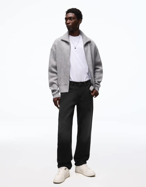 Bershka - Jean droit - Noir, 2 de 4