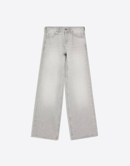 Bershka jean droit taille basse gris clair, 5 de 5