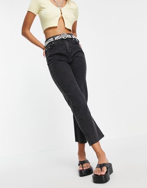 jean cargo noir bershka
