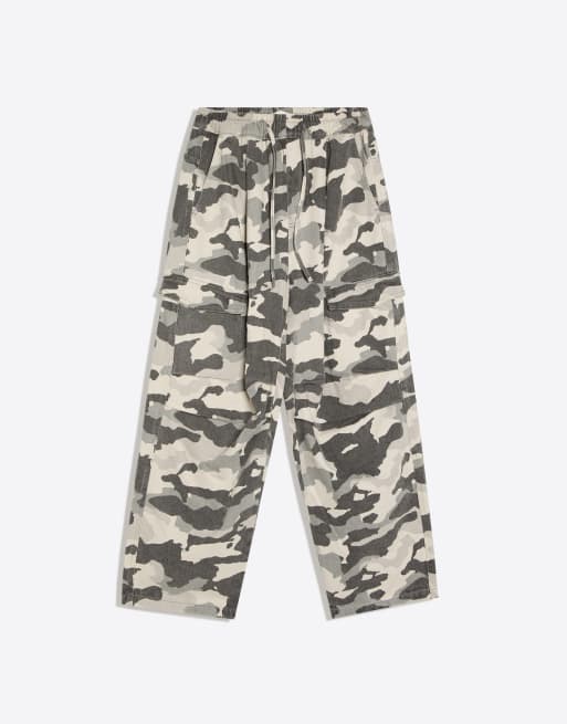 Bershka jean imprimé camouflage gris, 5 de 5