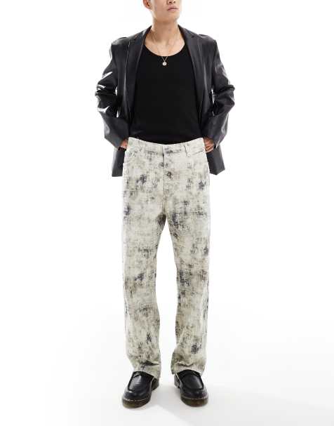 Bershka - Jean imprimé texturé - Kaki - view 1