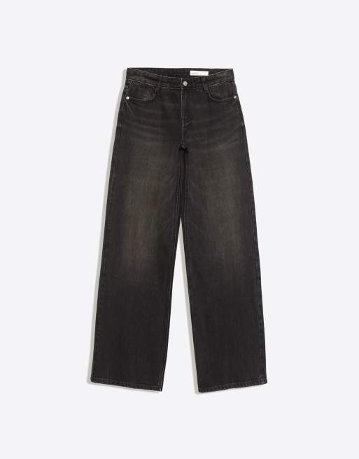 Bershka - Jean large à taille basse - Noir, 5 de 5