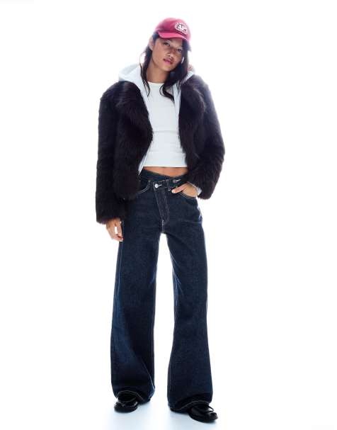 Bershka - Jean large - Bleu - view 1